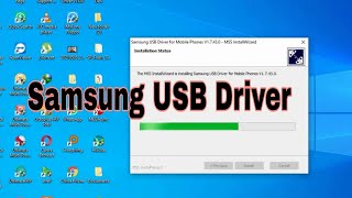 How to Install Samsung USB Driver in PC [upl. by Nerred]