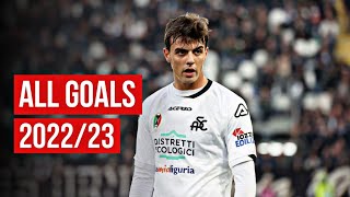 Daniel Maldini • ALL GOALS 202223  Spezia  🇮🇹💥 [upl. by Grubman]