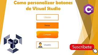 Como Personalizar botones en Visual Studio  2020 [upl. by Ahsietal798]