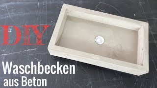 Ein Waschbecken aus Beton selber bauen  Betonwaschbecken  concrete sink DIY [upl. by Wilsey662]