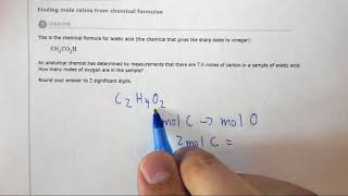 51e Finding mole ratios from chemical formulae [upl. by Enelyaj]