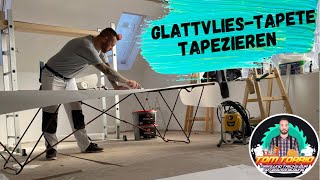 GlattvliesTapete tapezieren [upl. by Nord904]