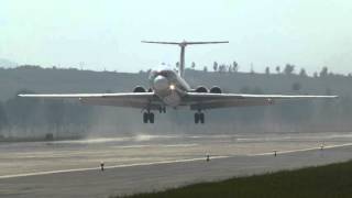 Air Koryo Il62M landing at Pyongyang Airport [upl. by Buff790]