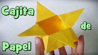 Caja de Papel Estrella Cajita de Origami [upl. by Aihsekyw497]