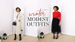 Modest Outfits for Winter 2020  Modest Dress for Women Lookbook [upl. by Yrmac193]