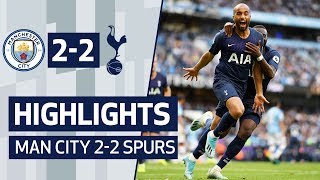 HIGHLIGHTS  MAN CITY 22 SPURS  LUCAS MOURA SCORES 19 SECONDS AFTER COMING ON [upl. by Ardnyk]