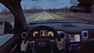 2020 Toyota Tundra TRD Pro CrewMax  POV Night Drive Binaural Audio [upl. by Coy]