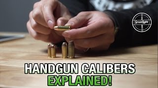 Basic Handgun Calibers Explained  SemiAutomatic Ammo Breakdown [upl. by Dougald846]