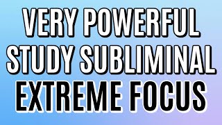 Study Subliminal  Improve Concentration Focus and Memory [upl. by Annawahs]