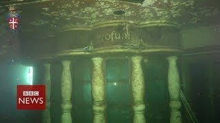 Costa Concordia underwater footage  BBC News [upl. by Oinotna]