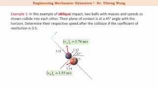 2015 Dynamics 21 Impact and the Coefficient of Restitution with closed caption [upl. by Kryska]