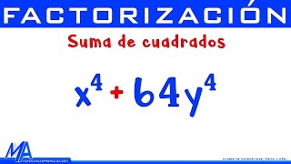 Factorización Suma de Cuadrados  Ejemplo 1 [upl. by Refiffej]