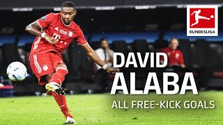 David Alaba  All FreeKick Goals Ever [upl. by Nayve]