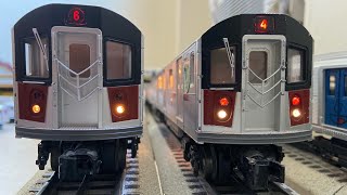 MTH Subway MTA 5Car R142A 4 Express Train and 5Car R142A 6 Local Train Subway Action [upl. by Miarfe]