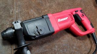 Harbor Freight Bauer 1quot SDS DHandle Rotary Hammer Review [upl. by Alic1]