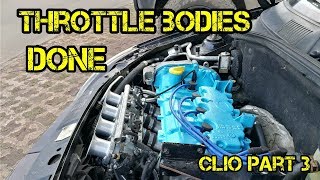 Clio 182 throttle bodies installed Clio part 3 [upl. by Etnom]