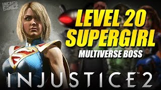 Injustice 2  LEVEL 20 Supergirl Multiverse BOSS Battle RAGE IS REAL [upl. by Ahs]