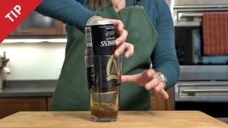 How to Pour the Perfect Guinness from a Can  CHOW Tip [upl. by Caren]