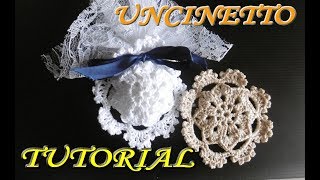 Sacchetto Portaconfetti allUncinetto  Bomboniera elegante a uncinetto  Tutorial [upl. by Ondrej]