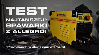 TEST SPAWARKI Powermat PM‑MMA‑280SM  Czy NAJTAŃSZA SPAWARKA MMA na Allegro w ogóle spawa [upl. by Farrar663]