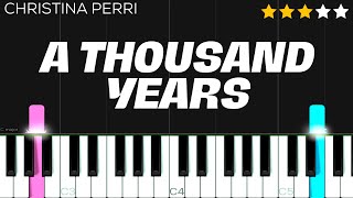 Christina Perri  A Thousand Years  Piano Tutorial [upl. by Mazurek235]