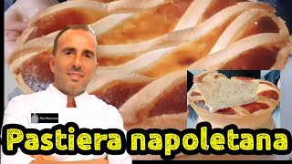 Pastiera napoletana impastata a mano con pasta frolla senza uova ricetta facilissima [upl. by Eleynad]