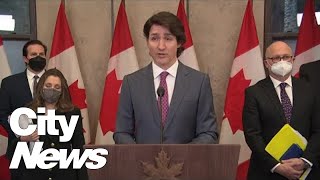 Prime Minister Justin Trudeau invokes Emergencies Act [upl. by Sinnard183]