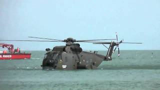 HH3F Helicopter Water Landing at Jesolo Air Extreme 2011 Air Show Italy [upl. by Critchfield]