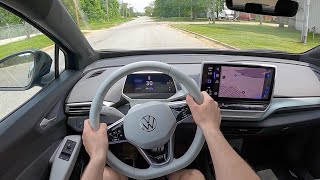 2021 Volkswagen ID4 1st Edition  POV Test Drive Binaural Audio [upl. by Hebert]