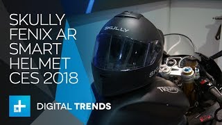 Skully Fenix AR Smart Motorcycle Helmet  Hands On at CES 2018 [upl. by Anikram807]