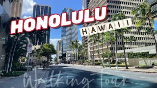 Honolulu downtown walking tour  Oahu Hawaii USA  Nov 2022  Honolulu Hawaii 4K [upl. by Zeni54]