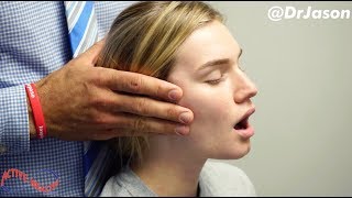 Dr Jason  MASSIVE JAW ADJUSTMENT TMJ  FULL TREATMENT WITH MUSCLE REHAB [upl. by Erdah]