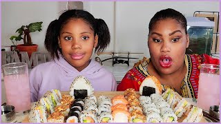 SUSHI PLATTER MUKBANG┃CHITCHAT [upl. by Laeynad]