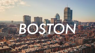 Boston Massachusetts 1 Hour of Aerial View in 5K Stock Footage [upl. by Bull]