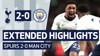 EXTENDED HIGHLIGHTS  SPURS 20 MAN CITY  Bergwijn amp Son goals beat City [upl. by Linell]