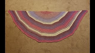 The quotSort of Half Circle Shawlquot Crochet Tutorial [upl. by Isahella]