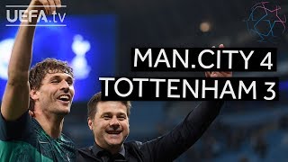 MANCHESTER CITY 43 TOTTENHAM UCL HIGHLIGHTS [upl. by Annaesor]