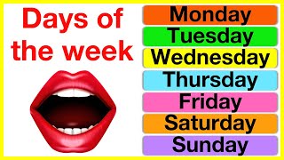 Days of the week  Pronunciation lesson  British English [upl. by Dedric]