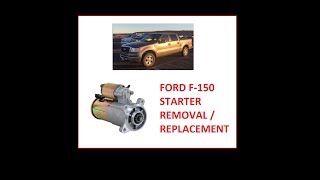 F150 Starter removal  replacement How to change your starter F150 Ford Reparar motor de arranque [upl. by Stacia921]