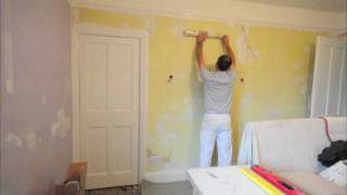 Hanging wallpaper  paste the wall [upl. by Laurentia139]