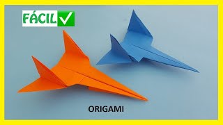 👉🏽 Cómo hacer un AVIÓN ✈ de papel FÁCIL ✅  Aviones de Origami PASO A PASO [upl. by Ahsinor]