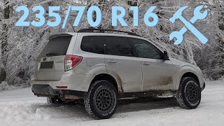 Fitting 235 70 R16 tires on Subaru Forester SH 20082013 ASMR [upl. by Ahselyt]