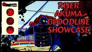 SPARTAN GOD Riser Akuma Bloodline Showcase  Shindo Life [upl. by Moir569]