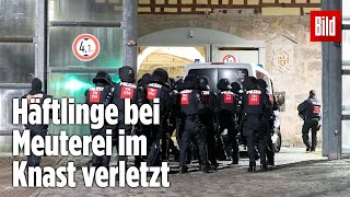 Gefängnismeuterei Polizei stürmt Knast in Thüringen  JVA Untermaßfeld [upl. by Nylevol]