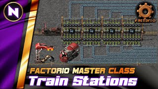 Efficient LOADINGUNLOADING Train Station designs  Factorio TutorialGuideHowto [upl. by Atilam]