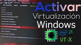 Como activar la Virtualizacion en PC con Windows 10 Intel o AMD [upl. by Anas210]